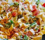 Layered Pasta Salad prepared at home with simple ingredients and clear steps.