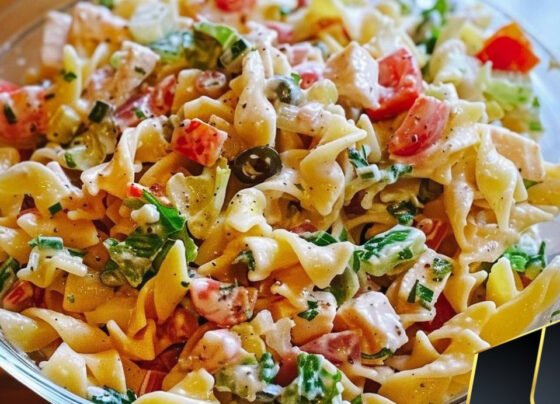 Layered Pasta Salad prepared at home with simple ingredients and clear steps.