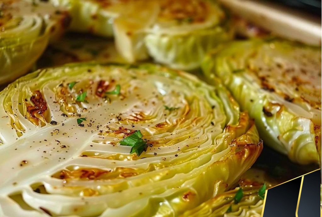 Baked cabbage steaks