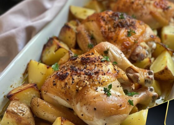 Garlic Roasted Chicken and Potatoes prepared at home with simple ingredients and clear steps.
