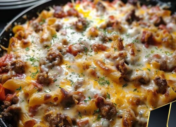 Simple Baked Beef and Pasta Casserole prepared at home with simple ingredients and clear steps.