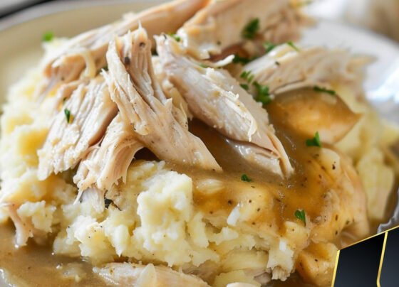 Slow Cooked Chicken and Gravy prepared at home with simple ingredients and clear steps.