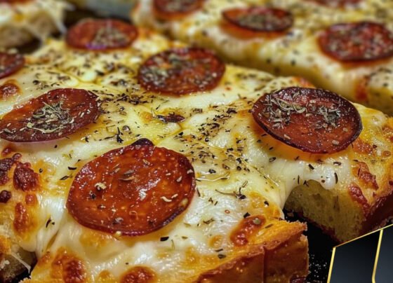 Garlic Bread Pizza prepared at home with simple ingredients and clear steps.