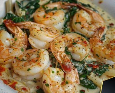 Shrimp And Spinach Alfredo prepared at home with simple ingredients and clear steps.