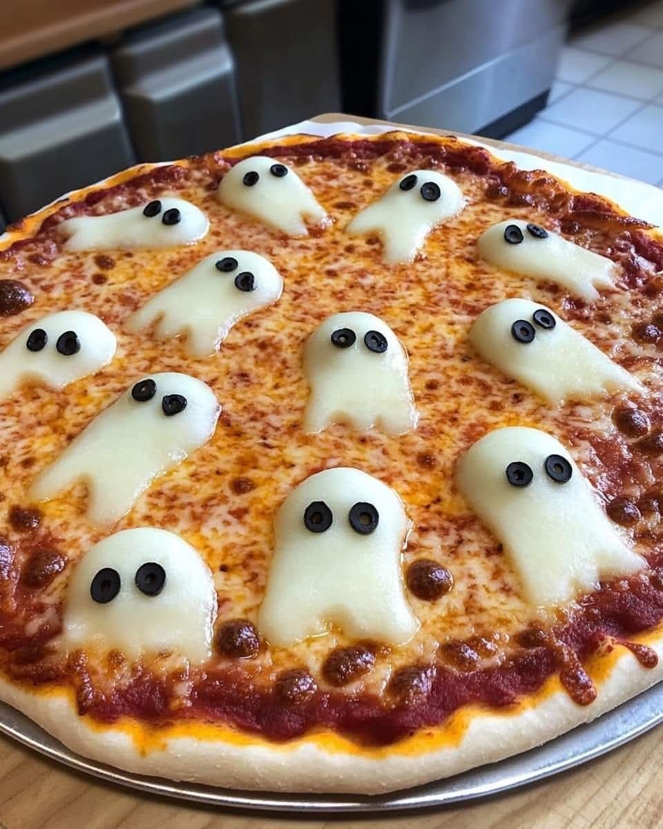 🍕👻 Halloween Ghost Pizza 👻🍕