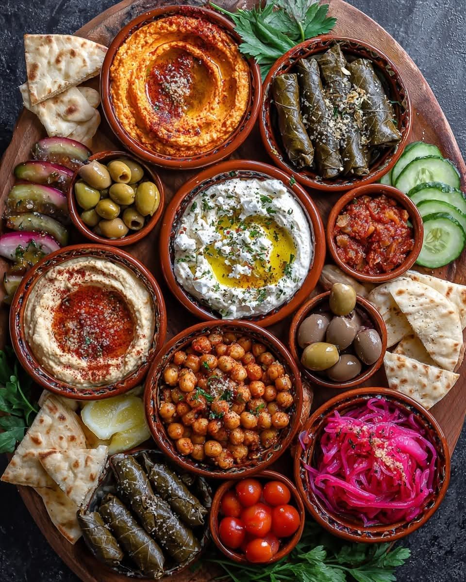 Mediterranean Mezze Tapas Spread